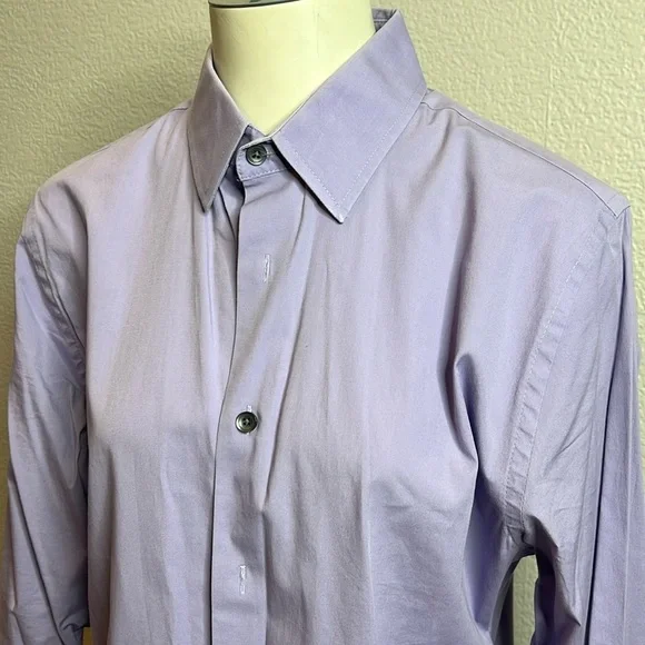 🛍️ 4 for $25 Express 1MX Fitted Lavender Dress Shirt - Men’s Medium - Picture 4 of 5